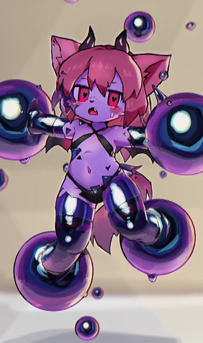Skebにて依頼をいただいたものです!(画質1/9ver)よその子 ラメ色金属固め#状態変化 #強制変身 