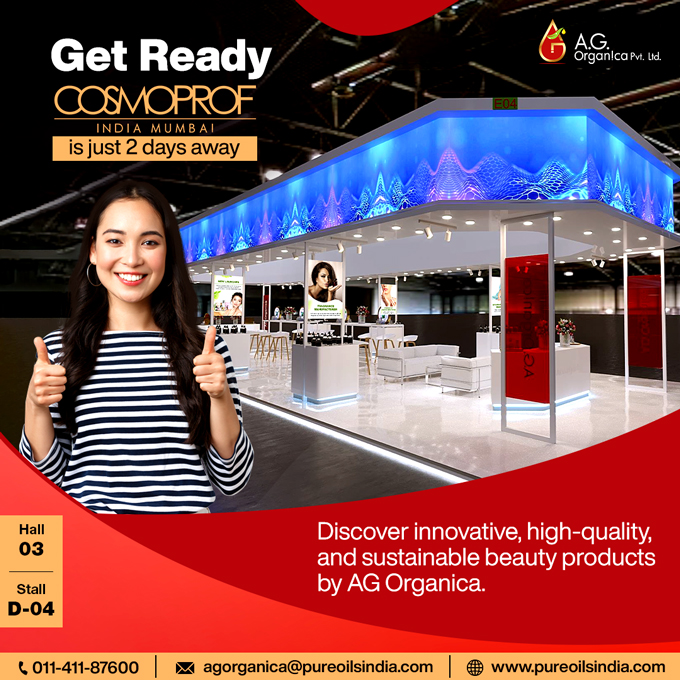 🌿Excitement peaks as AG Organica preps for Cosmoprof 2023, just 2 days away! 🚀 

#AGOrganica #AGO #Cosmoprof2023 #BeautyRevolution #OrganicBeauty #BeautyInnovation #CosmeticsExpo #CountdownToCosmoprof #GlamourUnveiled #NatureInspired #CosmeticRevolution #AGOCosmoprofThrills