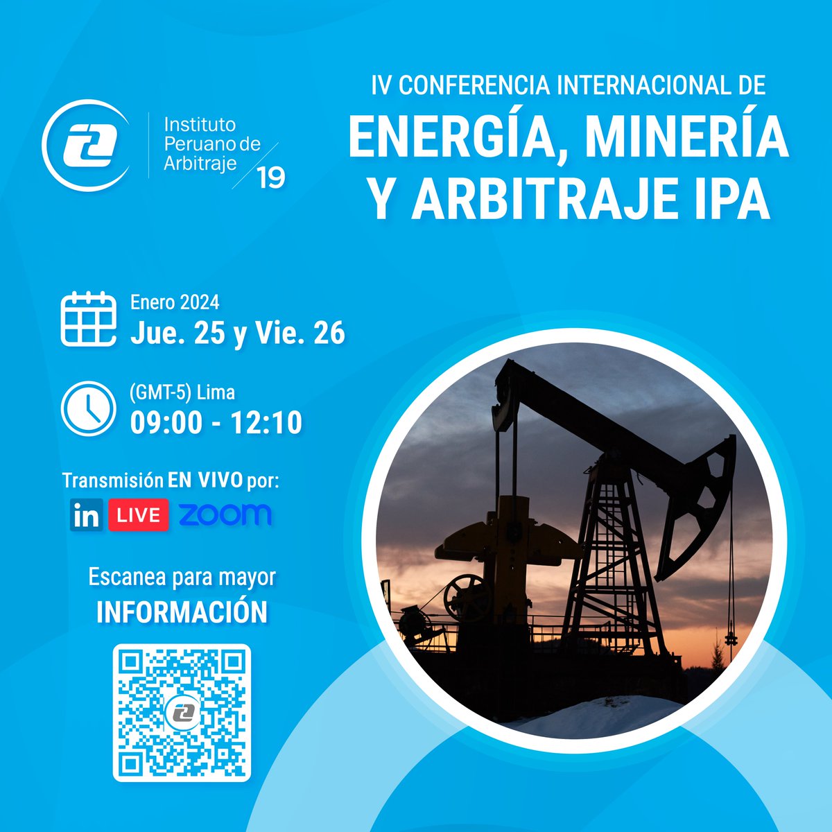 ipaperu's tweet image. #EventoIPA | IV Conferencia Internacional de #Energía, #Minería y #Arbitraje #IPA

📝 Regístrate GRATIS 👇🏻
ipa.pe/iv-energia-arb…

🌟 Certificado digital GRATUITO, previo registro y conexión vía Zoom.

¡Los esperamos!

#SaveTheDate