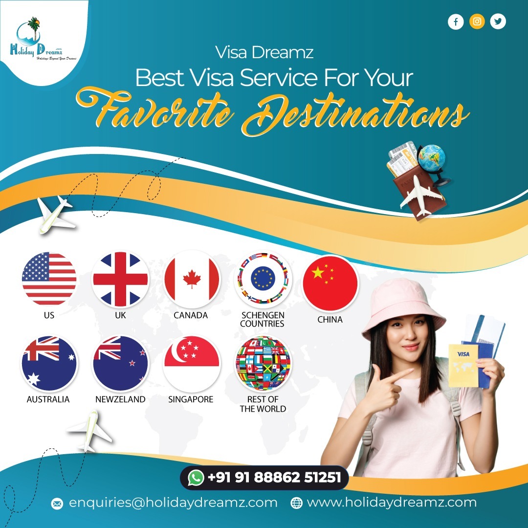 Looking for a hassle-free visa service? Don't wait any longer! HOLIDAY DREAMZ is the best visa service in the market, and we guarantee your satisfaction.

#holidaydreamz
#expertvisaservice #Flightbooking #Hotelreservation #holidaysdestination #Visaservice #Passportservice