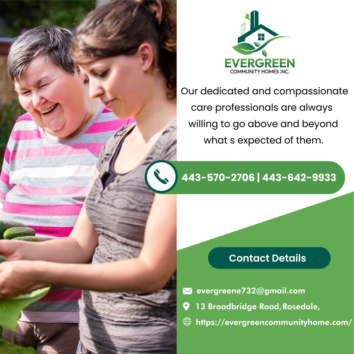 Discover a new era of personalized healthcare at EVERGREEN COMMUNITY HOMES INC. Our dedicated team of experts is committed to your well-being, offering comprehensive and compassionate care. 
#Evergreencommunityhomes #disability #DisabilitySupport #nursing #personalcare
