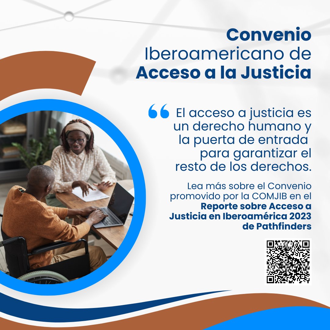 O #acessoàjustiça é um direito humano e a porta de entrada para garantir o resto dos direitos. cic.nyu.edu/wp-content/upl… ➡️⚖️Leia sobre o Acordo #Iberoamericano promovido pela #COMJIB no Relatório sobre Acesso à Justiça na Ibero-América 2023 de Pathfinders @SDG16Plus @ProgramaPIAJ