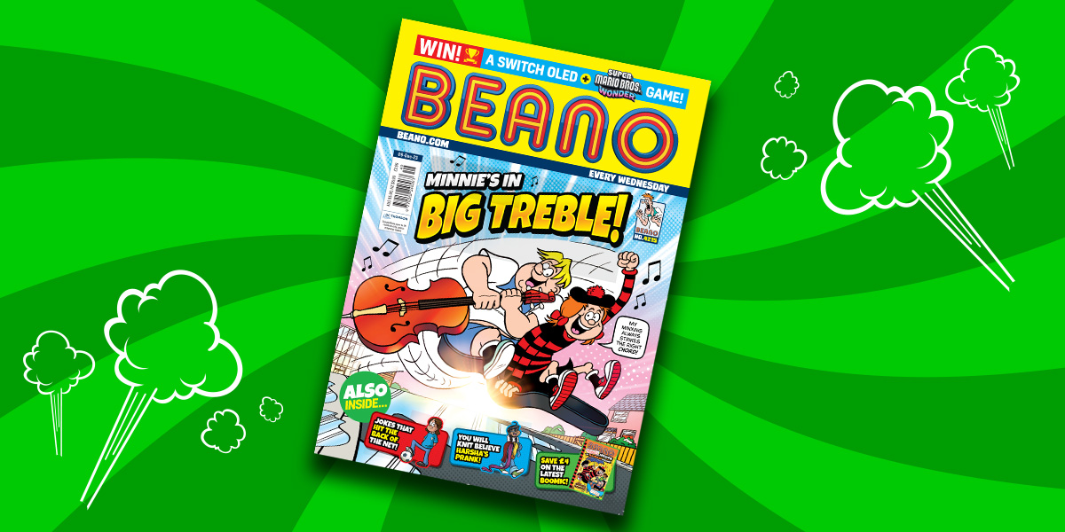 BeanoOfficial's tweet photo. It's #BeanoWednesday! 🎼

This week, Minnie is in big treble… We have a copy to give away to a lucky follower!

To enter:
➡️= Follow us.
♻️ &amp; ❤️= RT and like this tweet.
✍️= Reply with an emoji.

Comp closes at 4pm today. T&amp;Cs link in bio https://t.co/FRsnVTT6ox