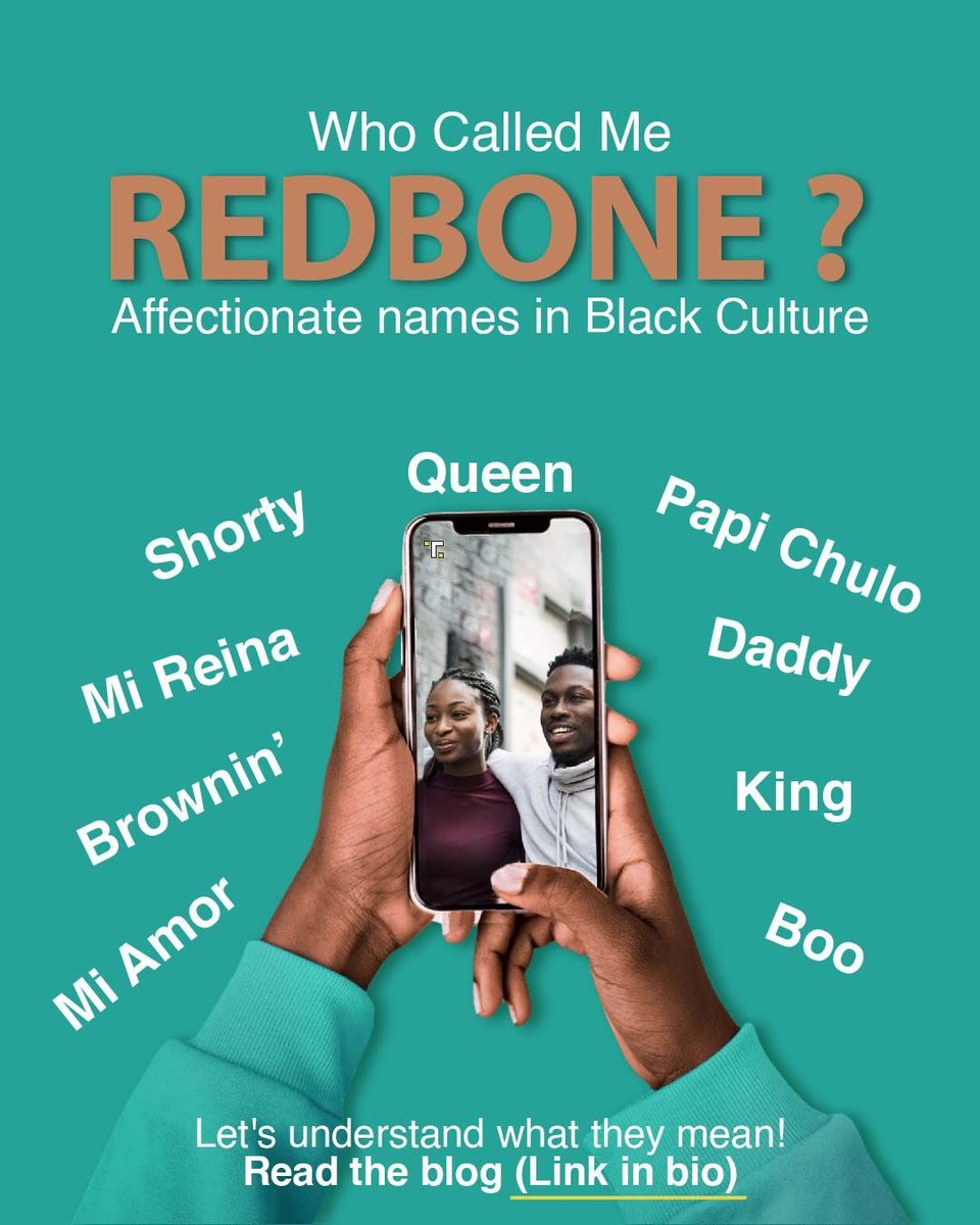 DCMagna's tweet photo. Explore the rich tapestry of affectionate nicknames in Black culture: from 'redbone' to 'shorty' and the celebration of strength through titles like 'queen.' Dive deeper into nuances of colorism, expressions of love in the Caribbean, and more in our blog. 💬❤ #AffectionateNames https://t.co/pWIsbtjRgc
