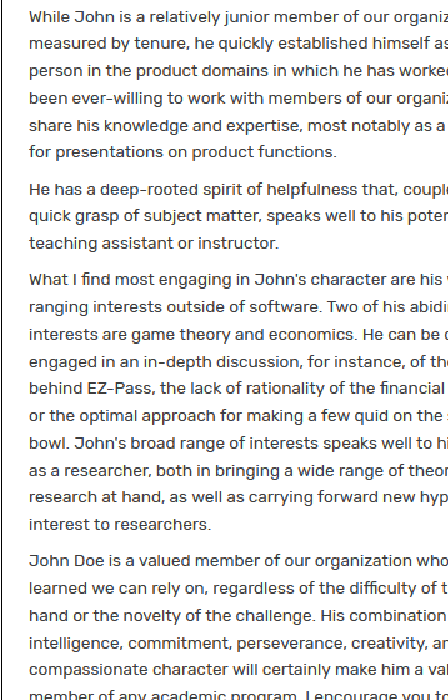Samples of winning recommendation letter for your Masters and PhD applications: