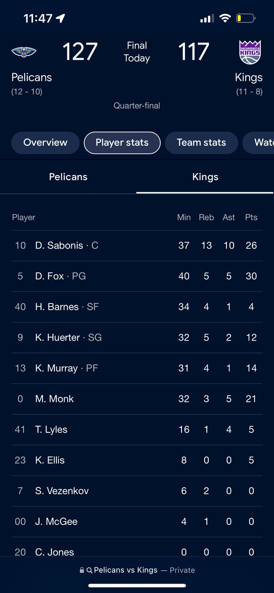 mula_bland's tweet photo. So The @NBA made a stat change? They had D. Fox with 5 assist! I want to know which assist was called back because that’s all i needed on my Parlay to win!!! 🤦🏾‍♂️🤦🏾‍♂️😒😒😒  Does anyone have that clip from the game? @TheProfessor305 @ESPNBet https://t.co/JlrEfAtBDS
