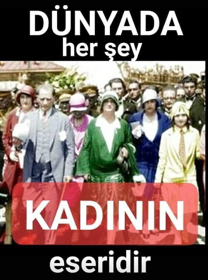 DÜNYA LİDERİ, MUSTAFA KEMAL BİZ KADINLARA 'DEVLET TAPUSU 'VERDİ..BUNU, KİMSEYE TESLİM ETMEDEN, TÜRKİYE'MİZİN GELECEĞİ İÇİN KULLANMALIYIZ ; 
#5AralıkDünyaKadınHaklarıGünü
TÜRK KADINI, SENİNLE YÜCELDİ, İTİBAR KAZANDI ATAM..
MİNNETTARIZ..🙏🇹🇷