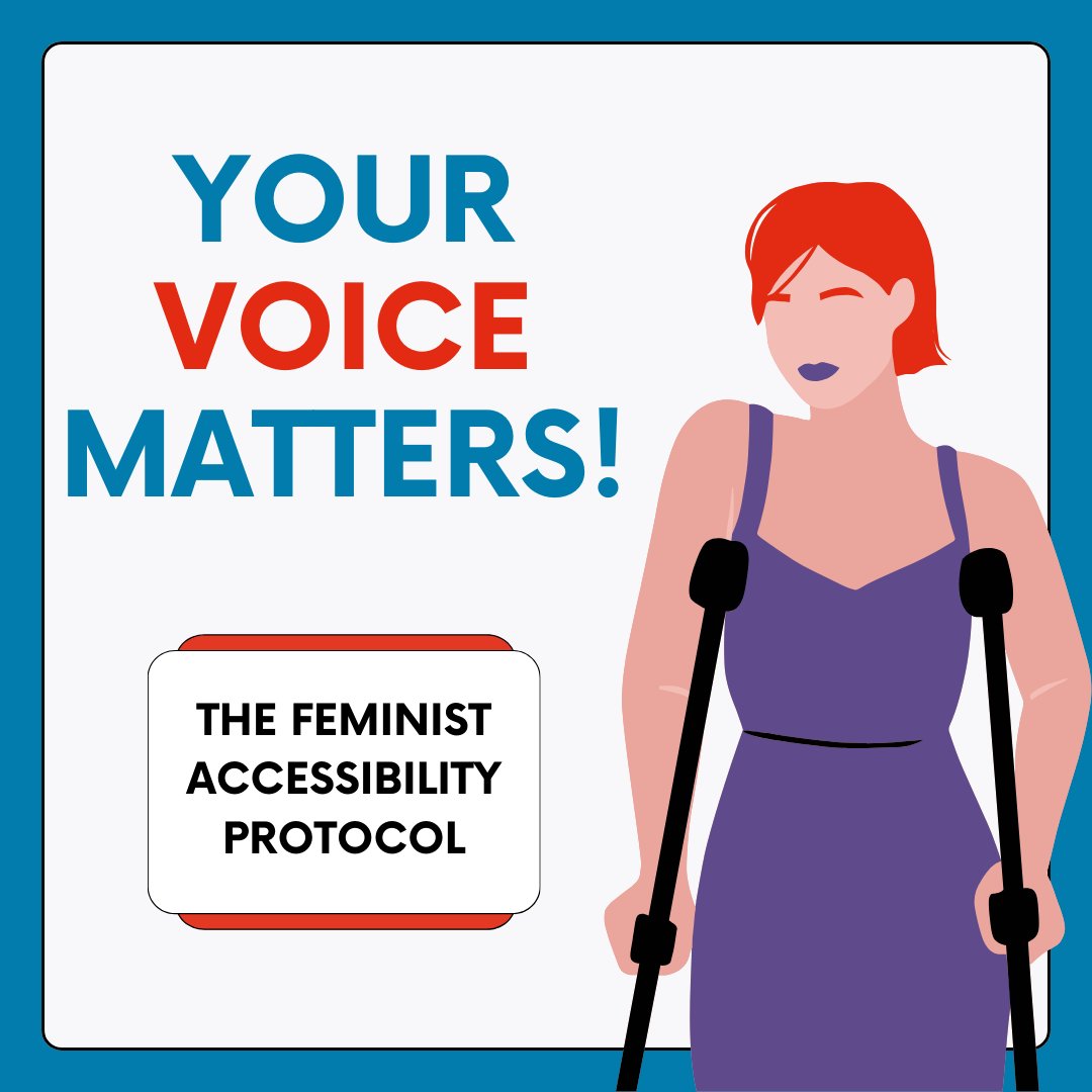 WomenEnabled's tweet photo. 🌍The #FeministAccessibilityProtocol celebrates its first anniversary!

💡The Protocol is the result of consultations on accessibility barriers with 109 women and trans people with many types of disabilities from 37 countries. Your voice matters!

#CommitToAccess https://t.co/qDXwMlnbna