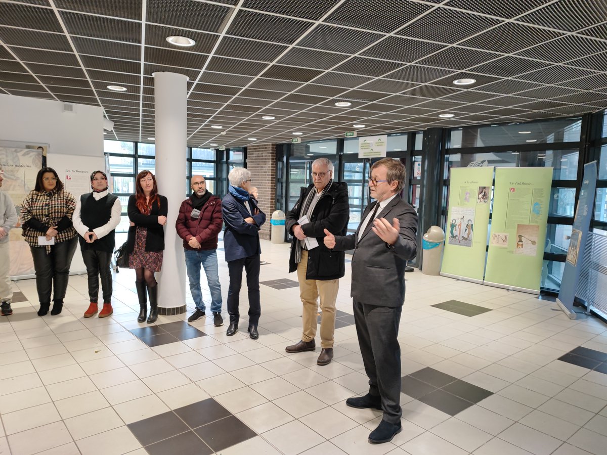 Lycee_Monnet's tweet photo. Inauguration de l'exposition sur les sciences arabes au lycée Jean Monnet ce midi, en présence  de MM. le Recteur et Maurer (CEA) et des dirigeants de Calima-Alsace. Une opération d'ouverture culturelle parmi d'autres dans notre cité scolaire. Merci à tous. https://t.co/KEwEkmXL5C