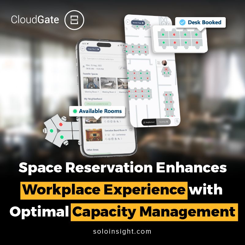 Soloinsight_Inc's tweet image. Hybrid work is here to stay, and efficient space reservation is key! Explore #CloudGate for an enhanced workplace experience, combining optimal capacity management with cost efficiency. Plus, enjoy peace of mind with its top-tier, integrated security.
#Soloinsight #SmartWorkspace