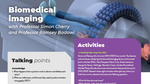 FUTURUMCareers's tweet photo. Our latest collection of #teacher #resources explores #biomedical #imaging with @SimonRCherry and @rdbadawi at @UCDavisBME. Learn how they built a full-body scanner, discover how #physics impacts #medicine and explore the range of #careers in the field: https://t.co/bGciCjtWCE https://t.co/7NJxNtzAfa