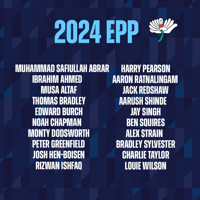The Yorkshire County Cricket Club are proud to announce our Academy and EPP intake for 2024 💙 A huge congratulations to all our future stars 🙌 Read more ➡ bit.ly/47EKzE0 #YorkshireFamily
