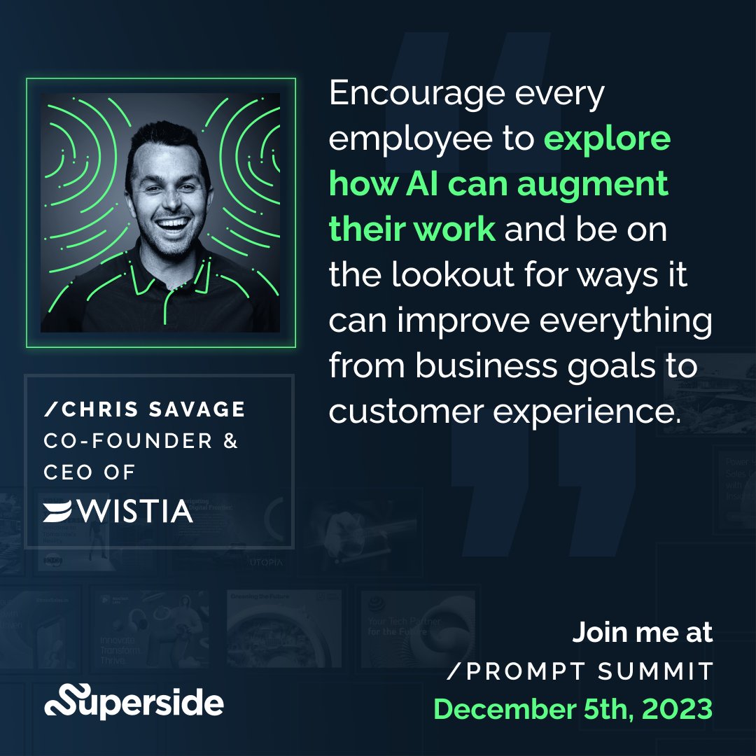 Today is the day! Prompt Summit is live at 11AM ET! 🚀 Join us to hear from speakers like @csavage, CEO of @wistia, as he discusses the way he has led AI into his own company & what the future holds for companies and teams with this emerging technology. Is AI the very best…