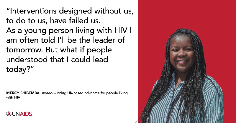 "Interventions designed without us, to do to us, have failed us." <a href="/mercyshibemba/">Mercy Shibemba</a> at the launch of the UNAIDS Let communities lead! 

Revisit the launch here: youtube.com/watch?v=VcobMl…