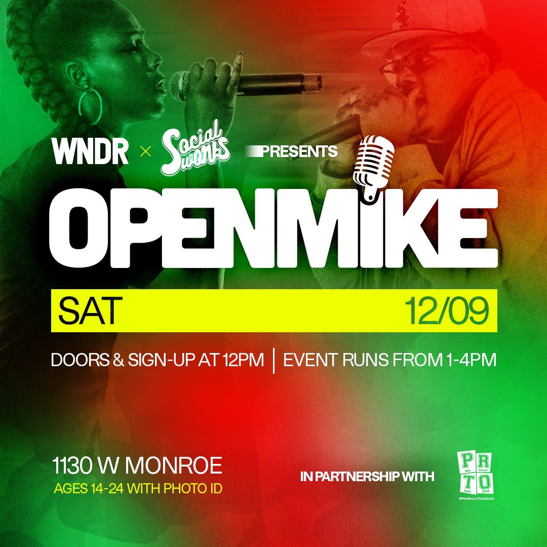 #OpenMike 🎤🎶✨ is going down this Saturday at @wndrmuseum. Doors are at 1pm and performances begin at 2pm! Register here : events.eventnoire.com/e/openmike72