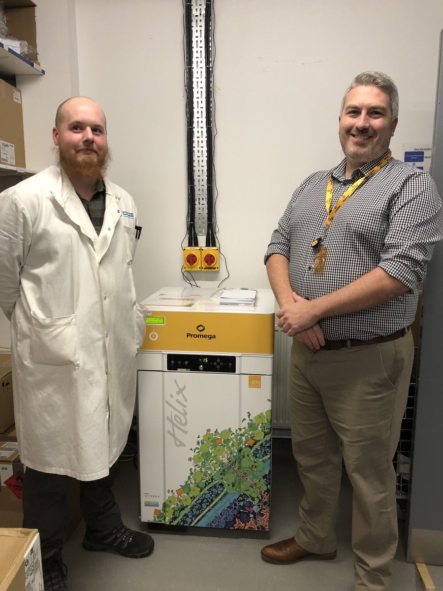 Great to see a @promegauk Helix smart freezer installed at the University of Dundee’s new Centre for Targeted Protein Degradation @UoDCeTPD to help supply reagents in a more convenient and sustainable way. #Sustainability #drugdiscovery #TPD