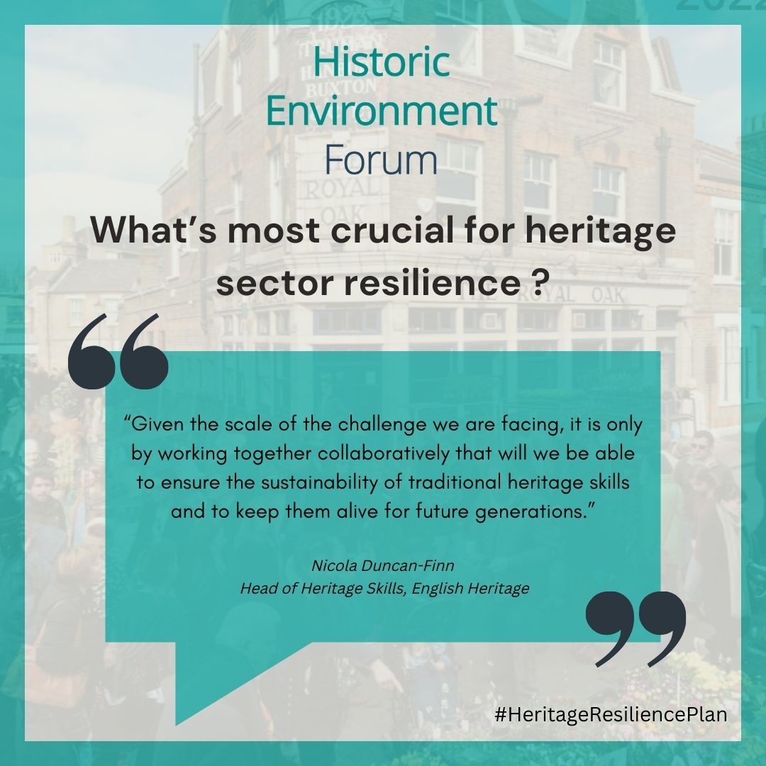 Our latest #Resilience Interview is up! 💬 🗞

Nicola, Head of Heritage Skills at <a href="/EnglishHeritage/">English Heritage</a>, tells us all about the org's aim to inspire, promote &amp; grow the specialist #HeritageSkills needed to support historic sites in the future ⚒ 🙌

Read now 👉tinyurl.com/4m9w5vya