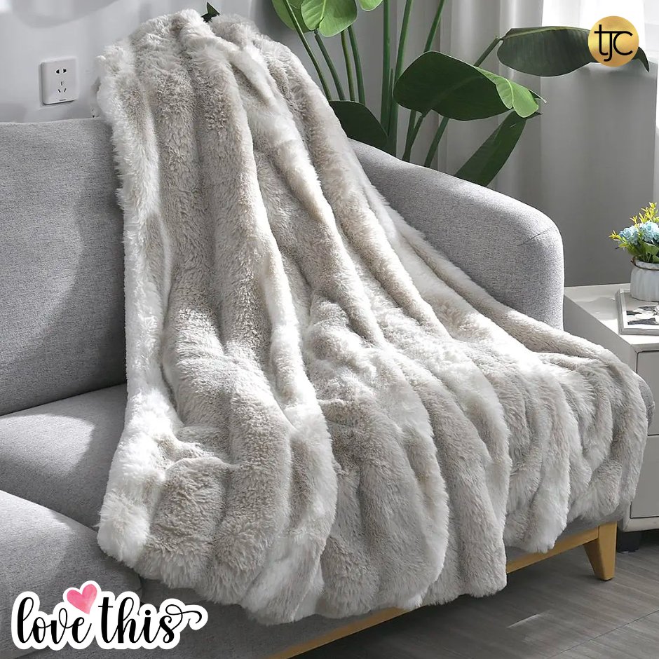 🎉 New at TJC: The Double Layer Faux Rabbit Fur Sherpa Blanket! 🎉 Escape the chill and dive into the lap of luxury with our latest addition - the Double Layer Faux Rabbit Fur Sherpa Blanket. 🐇❄️ #TJC #HomeLuxury #FauxFurBlanket #CozyNights #LuxuryComfort #HomeElegance