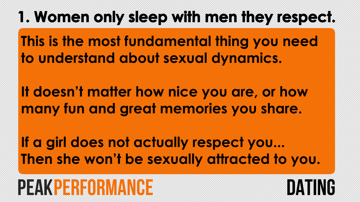 MasculinePeak's tweet photo. 10 Key Lessons from Peak Performance:

Remember these, improve your life.

1. Respect is vital to romantic attraction. https://t.co/Ag4AM6ENlS