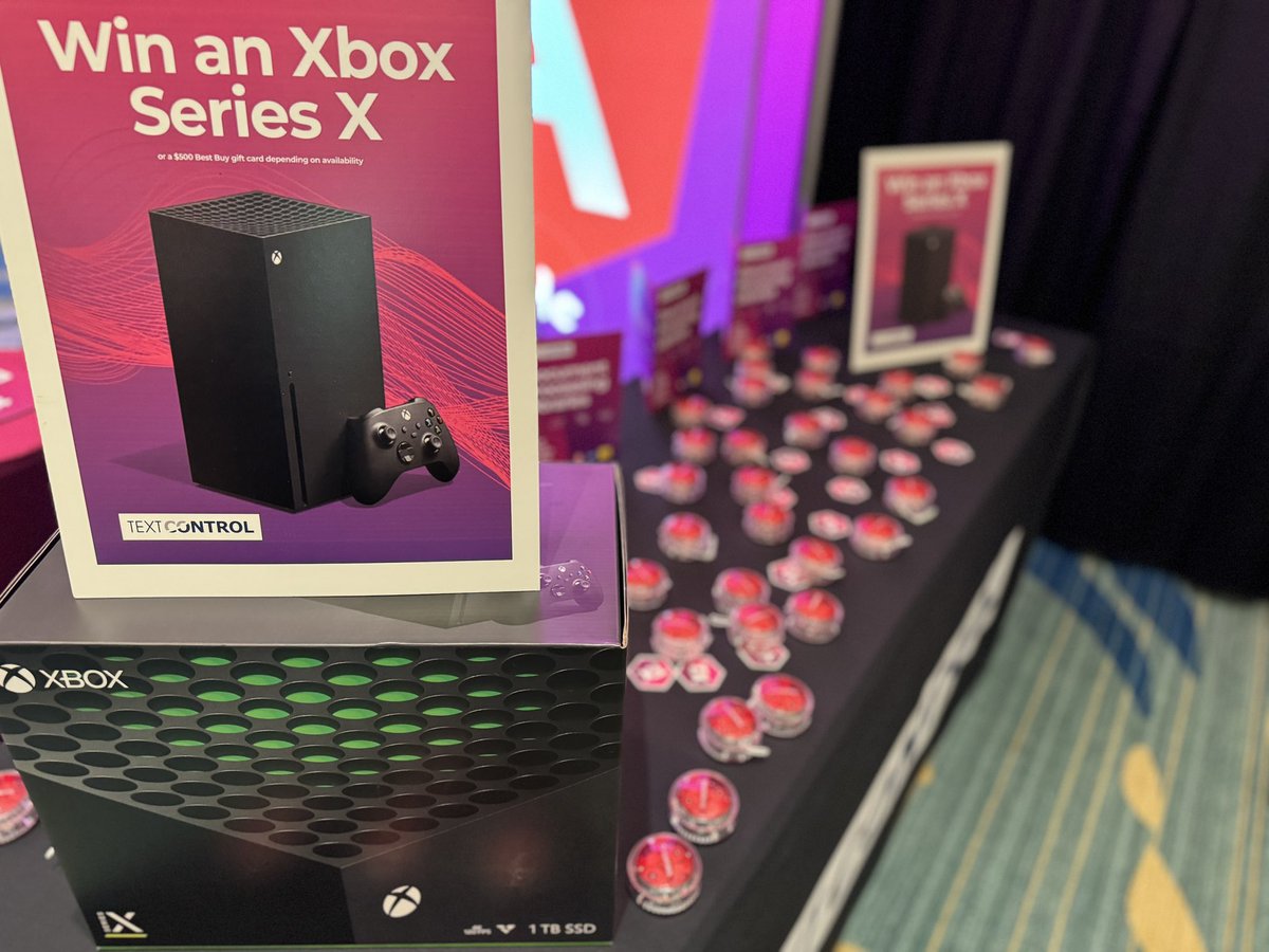 txtextcontrol's tweet image. Interested in winning an #XboxSeriesX? Stop by the Text Control booth for a scan. #devintersection