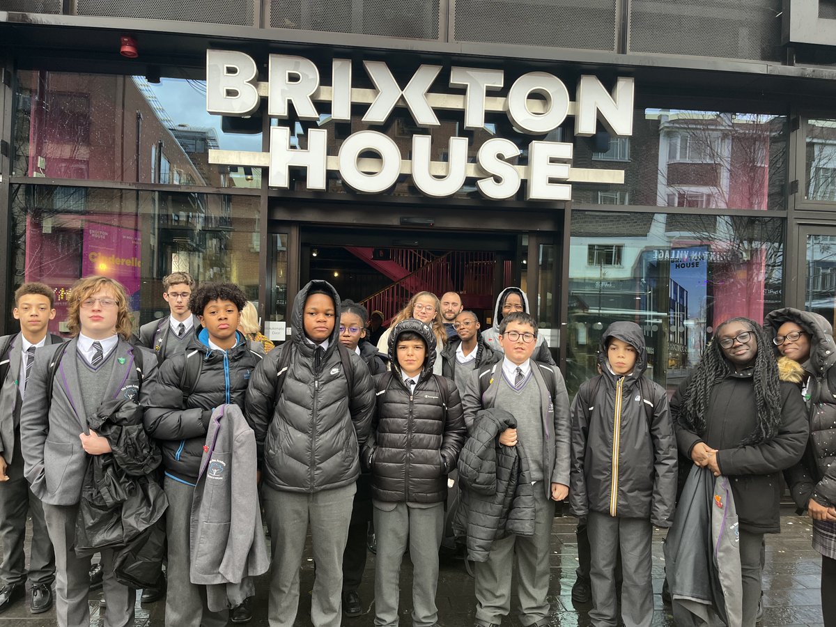 Our top Year 9 Performing Arts students went on a trip to the Brixton House Theatre to watch 'Cinderella' with a Brixton themed twist. Our very own Cheniah was even invited on stage at the end for a hair appointment! @BrixtonHouse @United_Music1 #educationwithcharacter #theatre