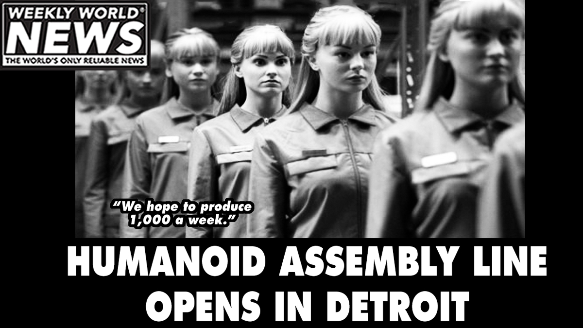 weeklyworldnews's tweet photo. They will come off the assembly line and then go to work on the assembly lines.
#humanoids #assemblylines #detroit #robots #robotics https://t.co/5p19QNQugA