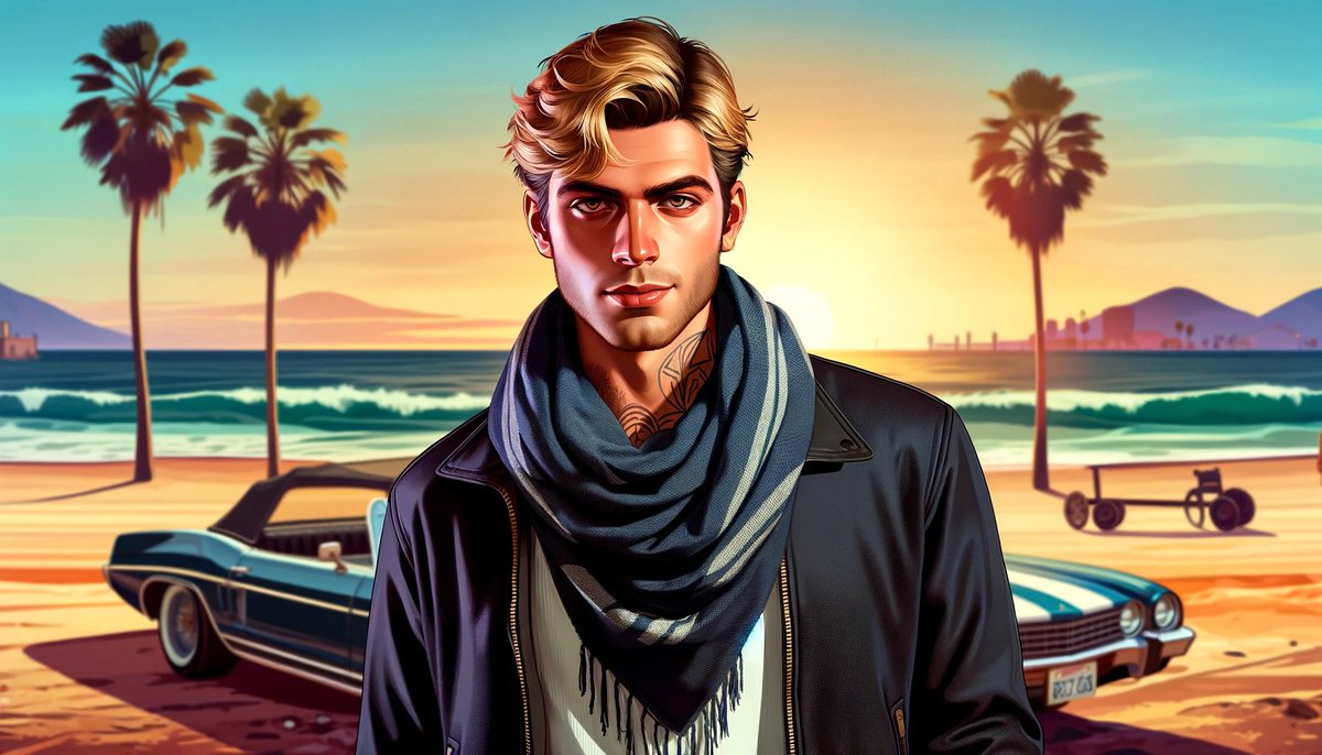 RuttyBuilds's tweet photo. Just created a custom GPT tool that will transform your picture or request into GTA loading screen art. https://t.co/RBRrELCbTs