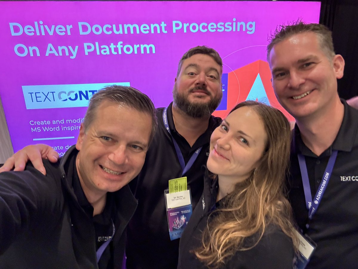 txtextcontrol's tweet image. The @txtextcontrol team is here for you. #devintersection