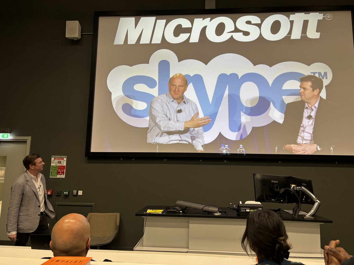 kasrakassai's tweet photo. Engaging talk at @LSBU by @Tony_Bates71, who walked these halls in the '80s. His insights as ex-Skype CEO were invaluable. Received a signed copy of 'Empathy in Action'— along with encouraging words for my PhD journey. #TechLeadership #LSBUAlumni #PhDInspiration https://t.co/wgvzc5zbPD
