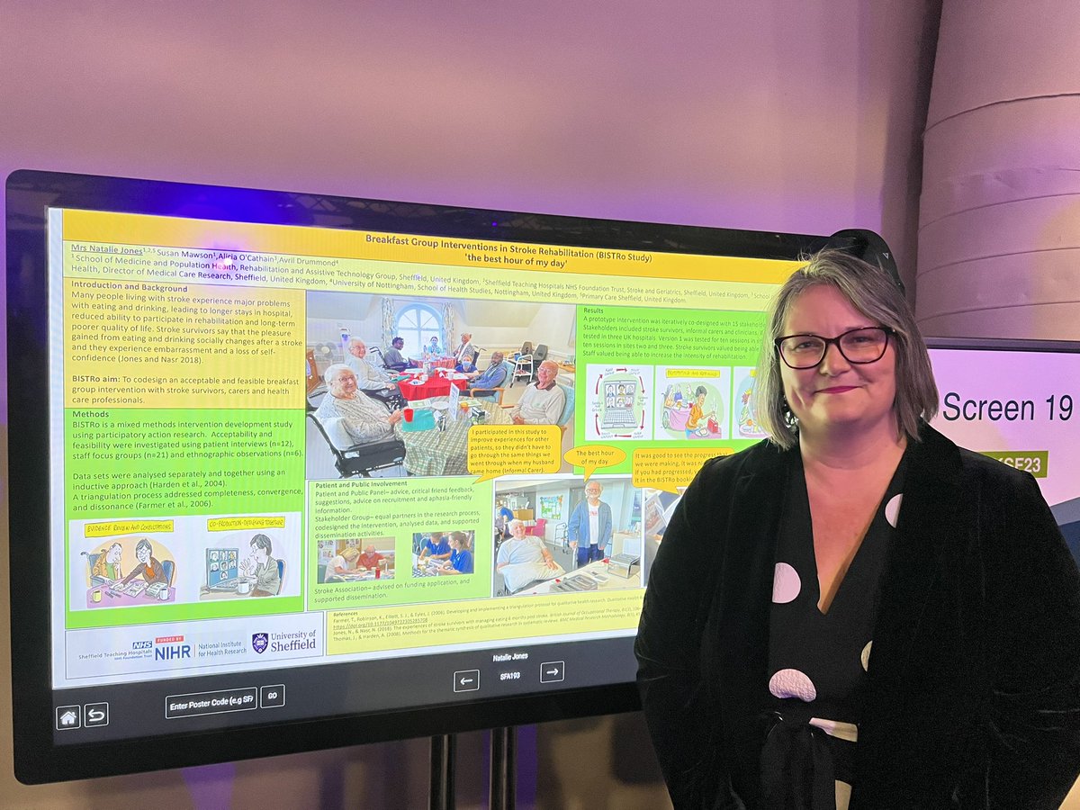Did you catch a poster presentation? Natalie Jones told us about her Breakfast Group Interventions in Stroke Rehabilitation for survivors who struggle to eat and drink.

Patients were able to socialise and receive peer support while staff could increase rehab intensity! #UKSF23