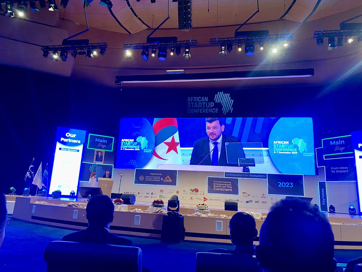 LitimMehdi's tweet photo. In the 2nd edition of the African Startup Conference, Minister @YacineOualid tireless efforts shine, propelling the event to new heights. 

Under @TebbouneAmadjid guidance, this gathering is a testament to Algeria’s commitment in advancing startup ecosystems across Africa 👏🏻 https://t.co/tPRLVHUH3b