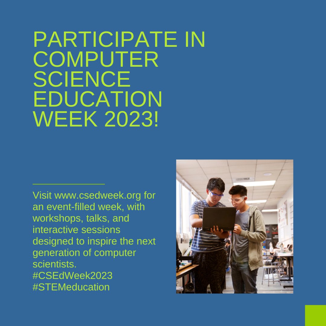 Computer Science is revolutionizing education! From personalized learning experiences to virtual classrooms, computer science has paved the way for the next generation. Visit ow.ly/fMti50QeCBx and let's highlight the powerful potential of computer science in education!