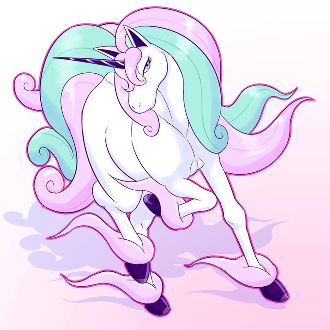 リプ来たポケモン描くって言って4か月放置してたガラルギャロップ 