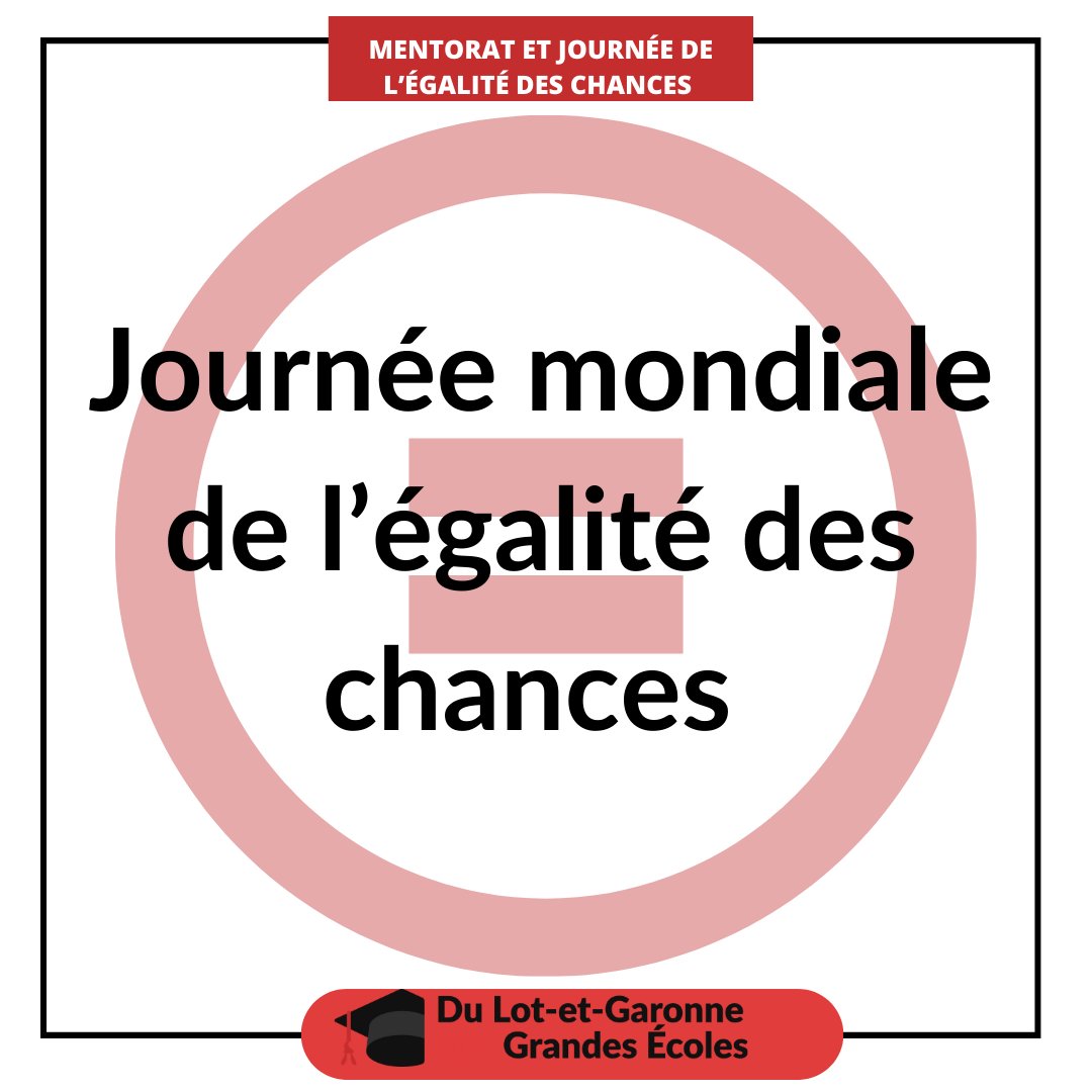 DTGE47's tweet photo. 📍Journée mondiale de l'égalité des chances ! 📣 A notre  échelle, nous agissons avec détermination pour cette cause ! Nous profitons de cette journée pour annoncer le lancement du mentorat  où + de 20 lycéens du 47 seront accompagnés par des adhérents de l'association 🚀#dtge https://t.co/s7ZqMsryvy