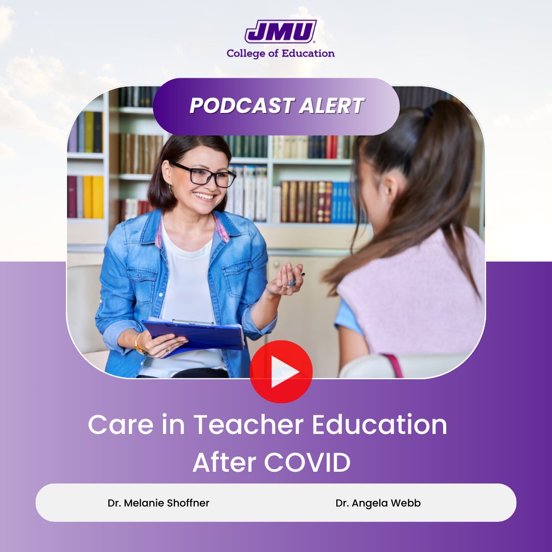 JMUCoE's tweet photo. Dr. Melanie Shoffner and Dr. Angela Webb were invited to the podcast Art Works for Teachers to talk about their new book “Reconstructing Care in Teacher Education After Covid-19.” Listen to the podcast here: https://t.co/UhwD3kwPtm https://t.co/PrEcx3KQBH