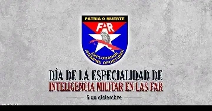 Muchas felicidades para todos los oficiales de la Especialidad de Inteligencia Militar de nuestras gloriosas Fuerzas Armadas.
#MatancerosEnVictoria
<a href="/SuselyMorfaG/">Susely Morfa González</a> <a href="/mariofsabines/">Mario Sabines Lorenzo</a> <a href="/AsambleaPedro/">Asamblea Municipal OPP Pedro Betancourt</a> <a href="/CardenasRi36204/">Irisleidys Cardenas Rivero</a>