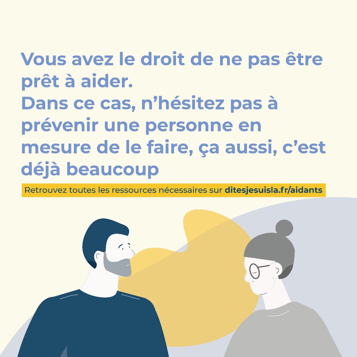 Avant de pouvoir être en capacité d'aider un proche en souffrance, assurez-vous d'être vous-même dans les conditions adéquates pour faire face à la situation. 💛 Ensemble, nous pouvons faire la différence ! 💪 🔗 ditesjesuisla.fr/aidant #PreventionSuicide #DitesJeSuisLa