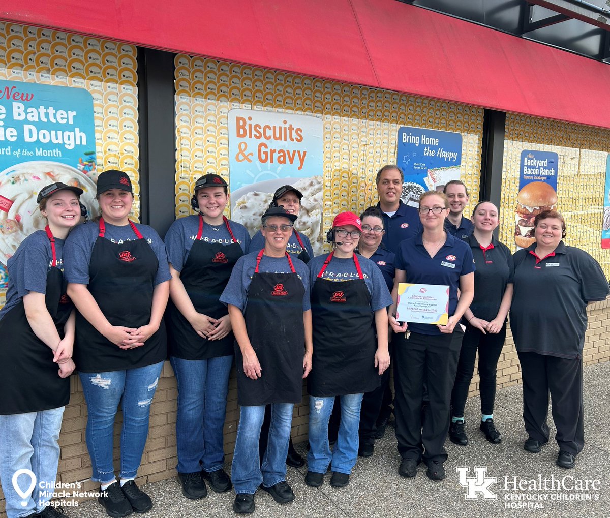 THANK YOU, @DairyQueen, for your dedication to #ChangeKidsHealth and support Kentucky’s Kids! @KCHKids @cmnhospitals #kidscantwait