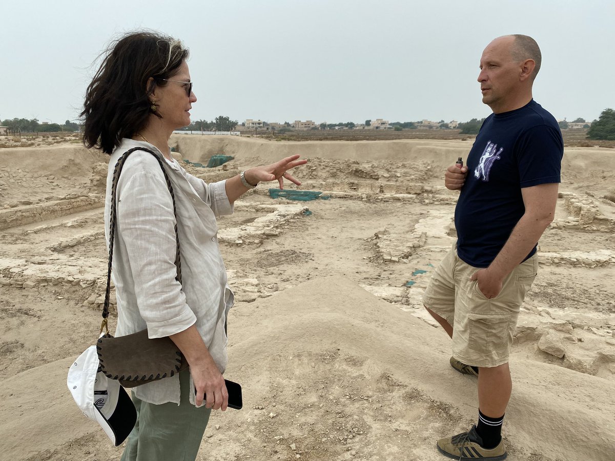 DKAmbKSA's tweet photo. 65 years of #Denmark-#Kuwait archaeological cooperation 🇩🇰🇰🇼
Visited #Failaka Island in Kuwait for a tour of the remains of the #Dilmun civilization town discovered by Danish archaeologists in 1958.
Thank you for a very interesting visit!
@MuseumMoesgaard #archaeology https://t.co/iAjbkg8CtG