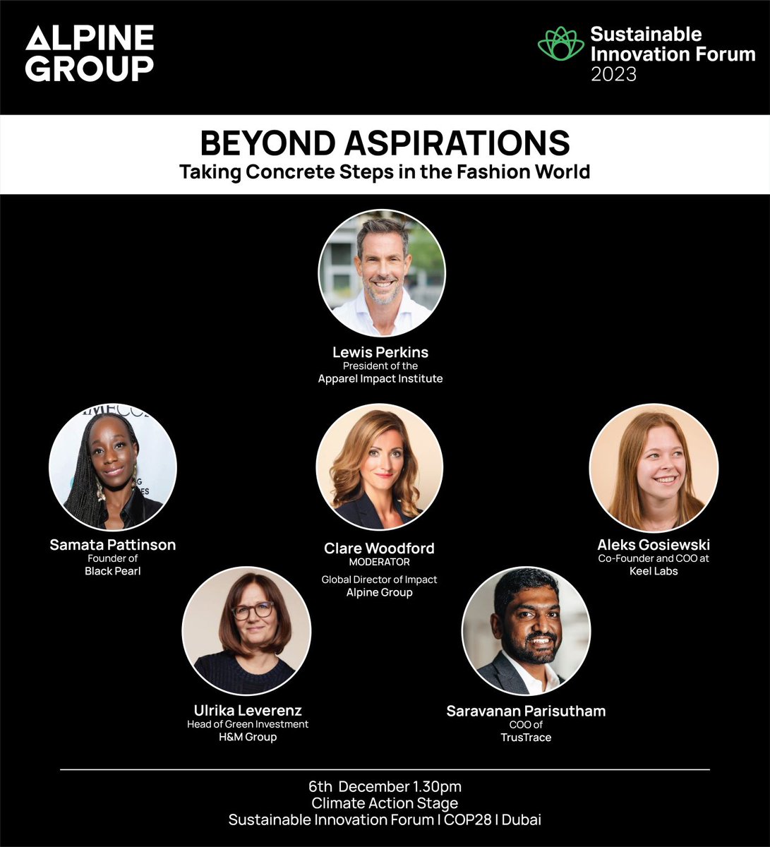 We're proud to announce that TrusTrace will participate in the panel "Beyond Aspirations: Taking Concrete Actions in the Fashion World" at COP28 tomorrow, hosted by the Alpine Group. Join us tomorrow at 10:30 CET! eu1.hubs.ly/H06wz190