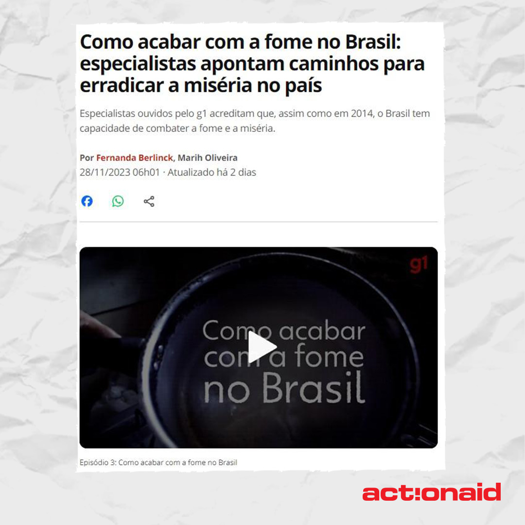 ActionAidBrasil's tweet photo. 🧶No último capítulo da série, o consultor da ActionAid Francisco Menezes e outros especialistas ouvidos pelo @g1 acreditam que, assim como em 2014, o Brasil tem capacidade de combater a fome e a miséria.

Confira o Episódio 3:
https://t.co/raYBhzY0NO https://t.co/aAs5mESKUd