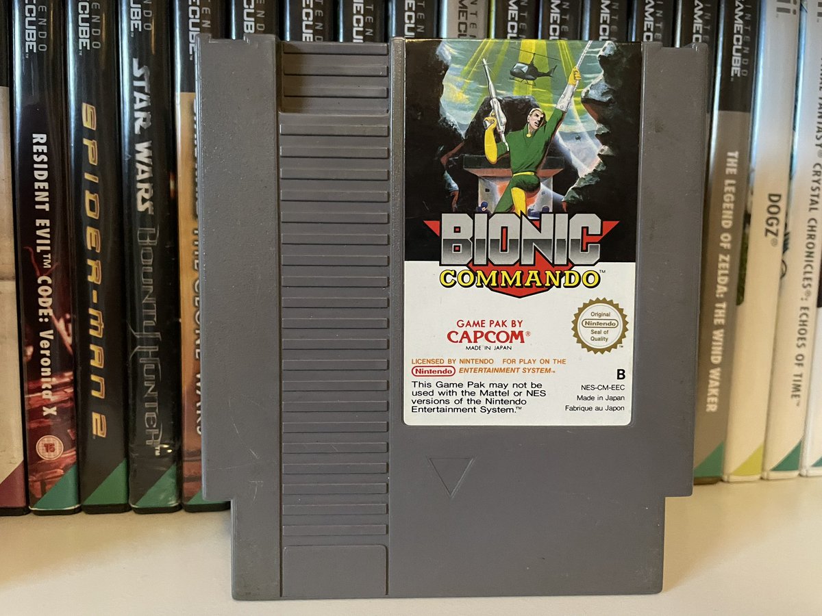 Retro_sheriffen's tweet photo. Hi everyone. I collect video games.
Here we have #bioniccommando
One is for the us market and the other one is for the european market.
It is a platform game released by Capcom for the Nintendo Entertainment System in 1988. 
#nes #nintendo #retrogaming #snes #gamer #collector https://t.co/SwoEiSLgEN
