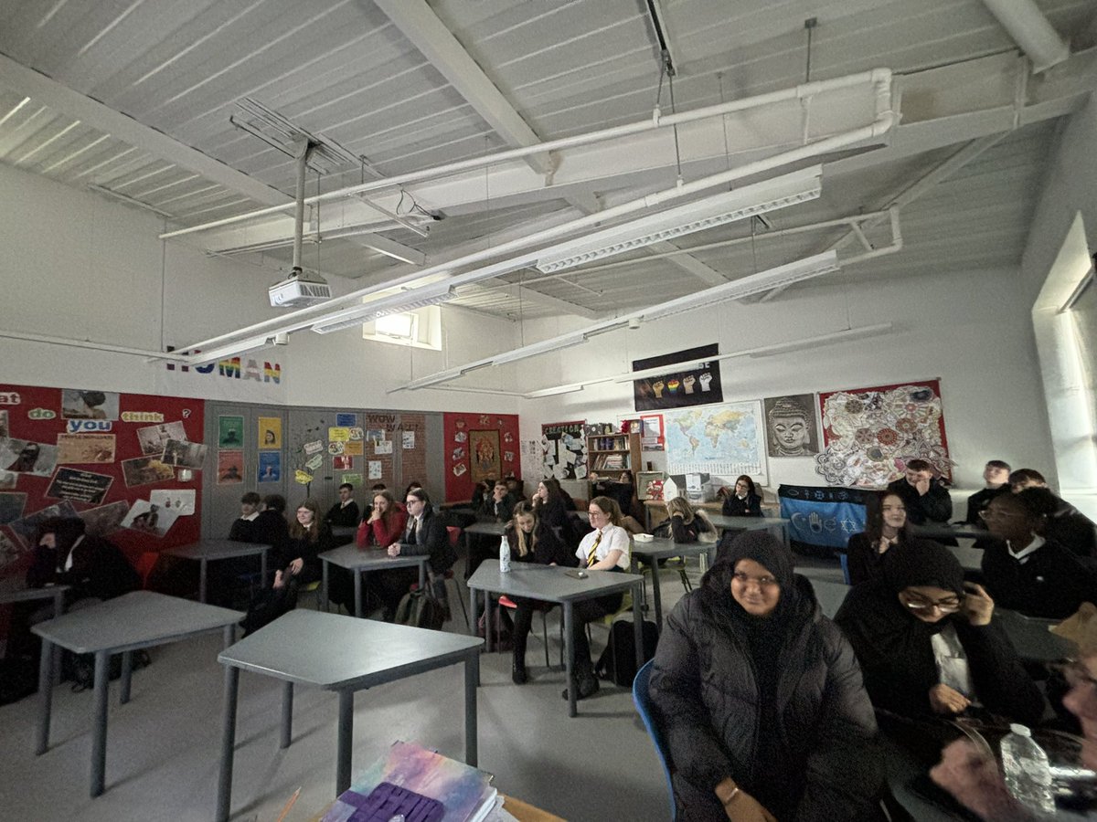 A fantastic and informative talk from Martyn today regarding his father’s life during the Holocaust. Year 11 listened intently to the story during their lunchtime! @EAS_Humanities @sewalesEAS