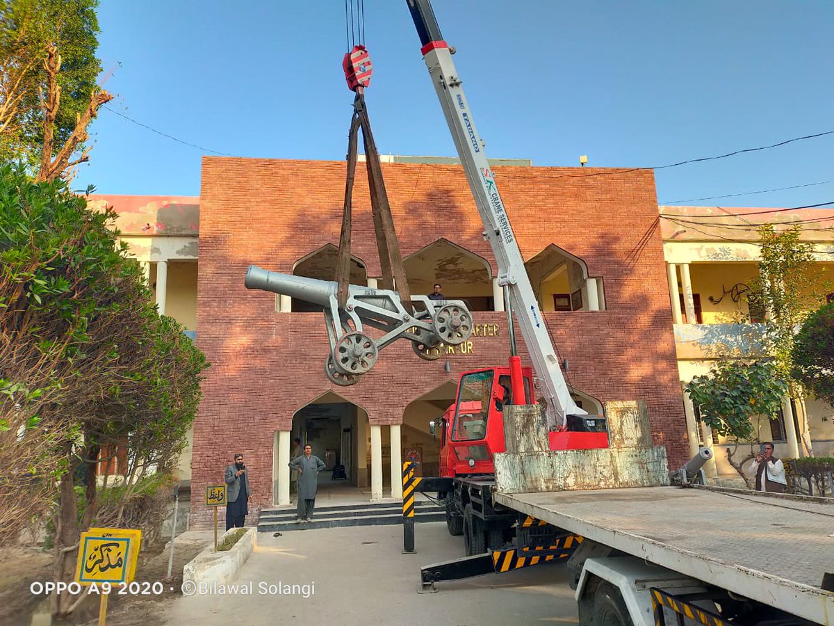 adildayo's tweet photo. On the direction of the Hon. Minister of Culture #SyedJunaidAliShah, and through the dedicated efforts of Secretary Culture @LashariAleem &amp; DG Antiquities @ahmed_kanasro, the tanks taken from KotDiji fort are being relocated to their original positions. 

PC: @bilawal72 https://t.co/sZWs0cCesW