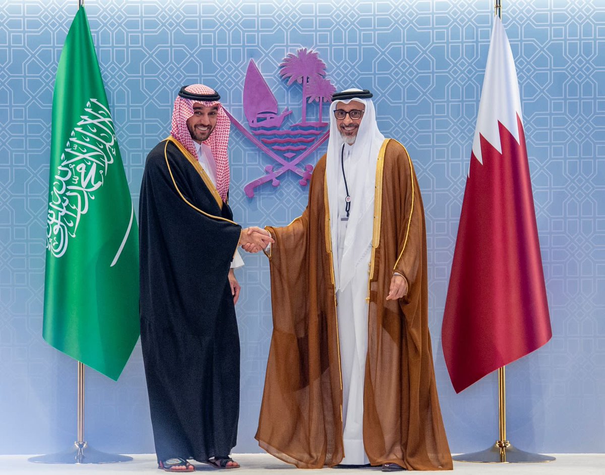 سمو #ولي_العهد وسمو أمير دولة قطر يترأسان اجتماع مجلس التنسيق السعودي القطري.