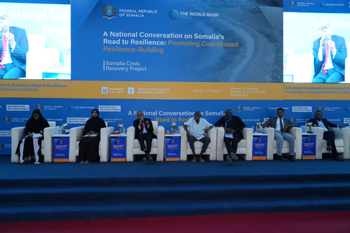 ScrpSomalia's tweet photo. Today’s final Technical Session 7: "Resilience Building, Stabilization, and Disaster Management in Fragile and Conflict-affected Settings" happening now! Delving into the intricate challenges faced by Somalia – from conflict to climate change. Discovering strategies to bolster resilience and empower local communities for lasting peace and stability. 

#SomaliRecovery
#BuildingResilience 
#Kabasho
#SomaliaR2R