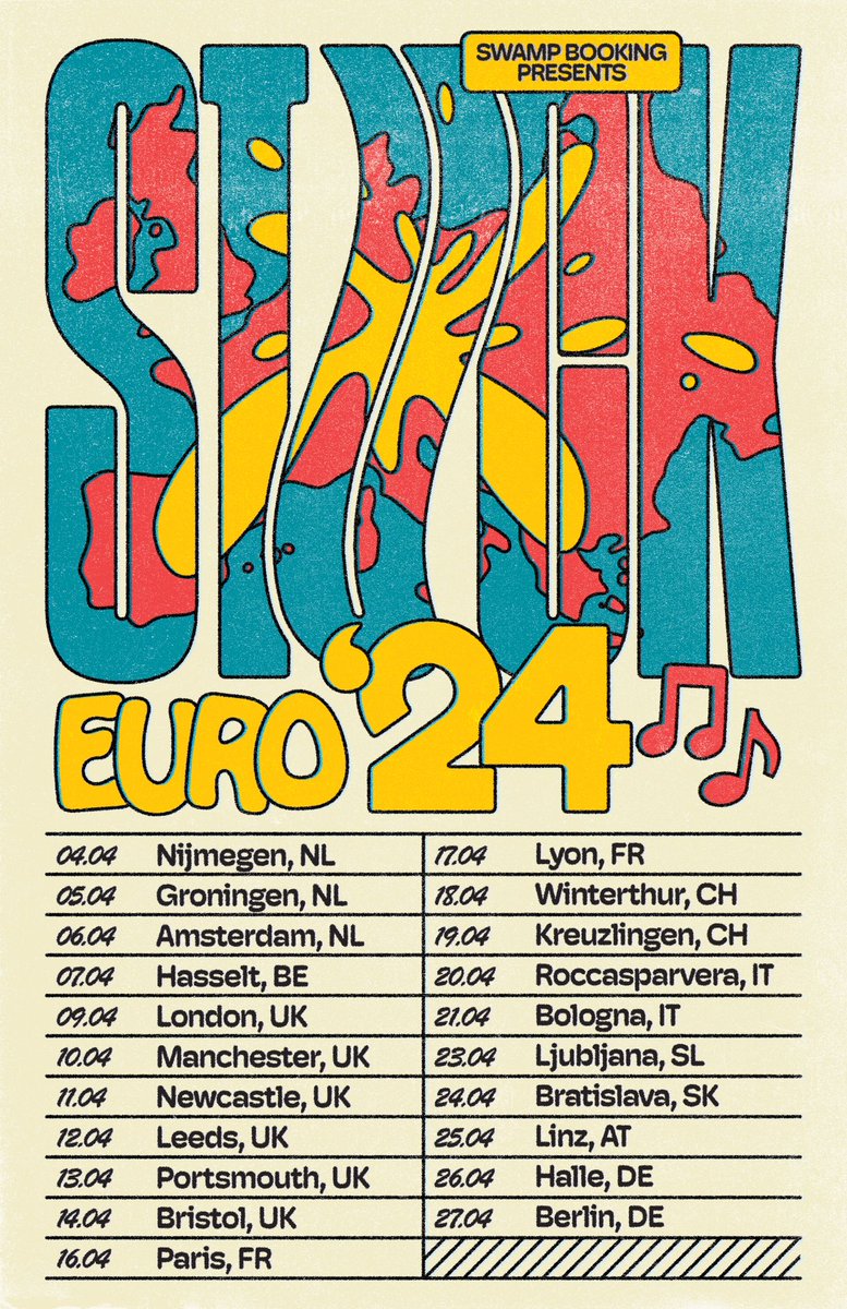 ʞɔnʇs (@stuckchi) on Twitter photo BIG NEWS: We are finally coming to Europe and the UK this spring courtesy of <a href="/SwampBooking/">Swamp Booking</a>! Check our bio for tickets. See you next year! BIG NEWS: We are finally coming to Europe and the UK this spring courtesy of <a href="/SwampBooking/">Swamp Booking</a>! Check our bio for tickets. See you next year!