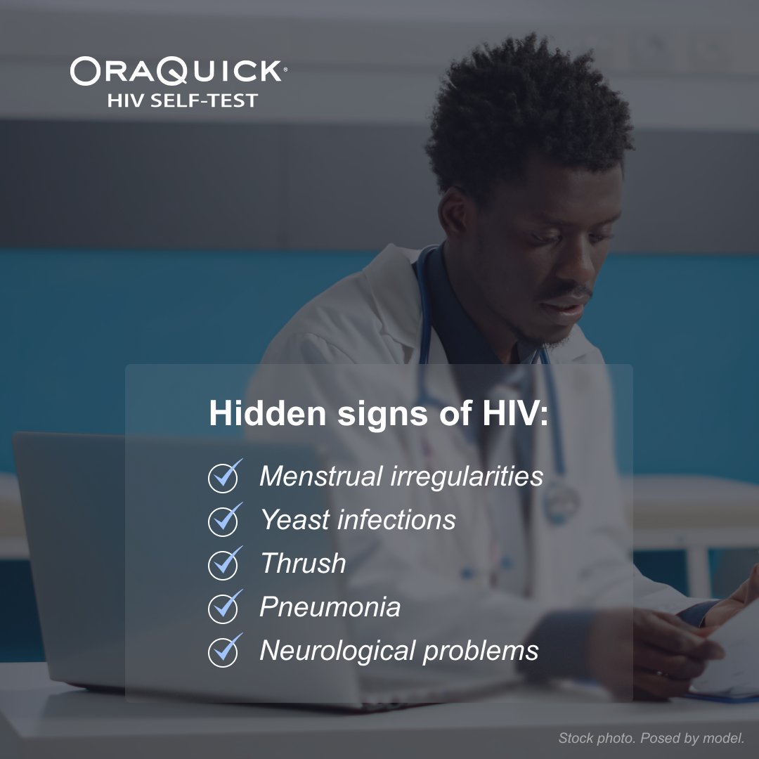 🚨 HIV may not have obvious symptoms! Stay alert, get tested with OraQuick – it's fast, accurate, and easy. #HIVAwareness #OraQuick