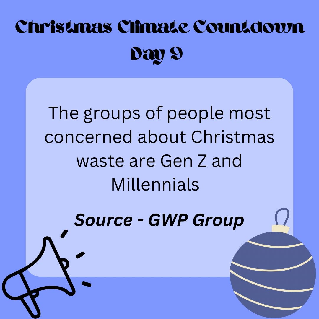 climate_nl's tweet photo. 12 days of Christmas day, Day 9: How can we make more people aware of the waste that happens during christmas? https://t.co/YkRkIIHvko