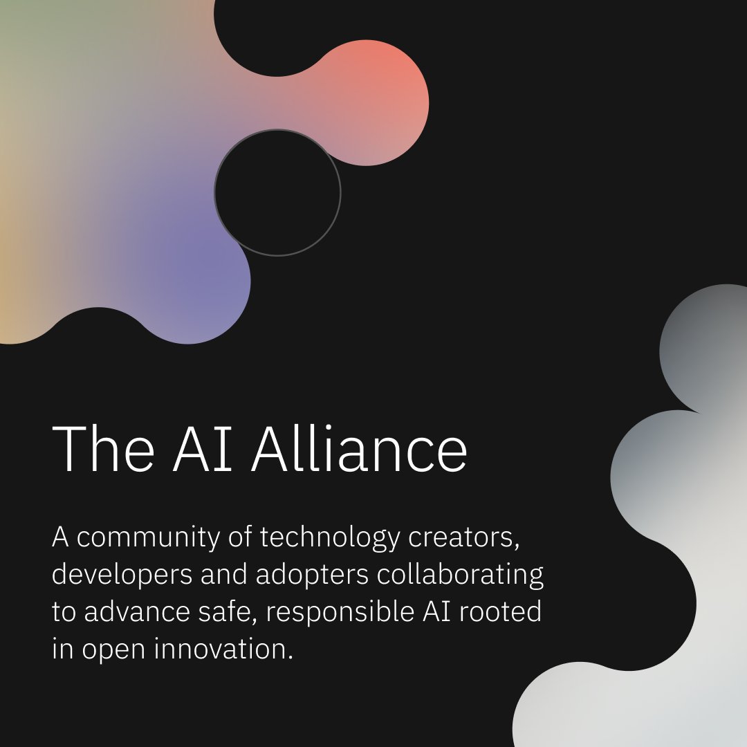 Today, we are proud to join the AI Alliance, a significant initiative that aligns with our commitment to amplify human intelligence by making foundational AI technology accessible to all.

The formation of this global collective brings together leaders across academia, research,